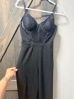 Elegant Black Wide Leg Jumpsuit – Size S/M