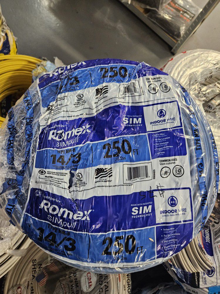 Romex 14/3 250ft Indoor Wire 