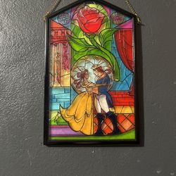 Disney Beauty And The Beast Stained Glass Frame