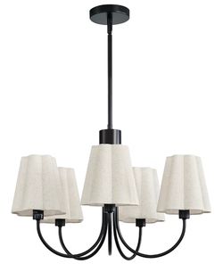 5 -Light Chandeliers for Dining Room, Black 5 Light Modern Dining Light Fixture