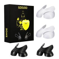 Gooudo 4 Pairs Shoe Crease Protectors Anti-Wrinkle Against Sneaker Crease Toe Box Decreaser 