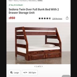 Twin Bunk Bed With Two Drawers