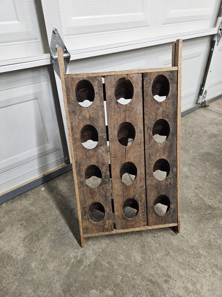 Rustic Wood Wine Rack