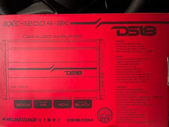DS18 SXE-1200.4/BK 4-Channel Car Audio Amplifier