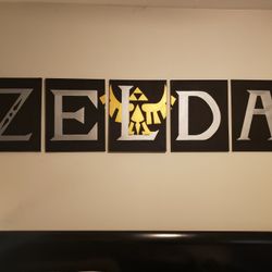 Hand Painted 5 Piece Zelda Canvasses 