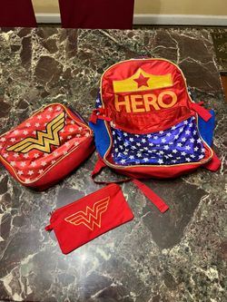 Wonder Woman girls backpack set