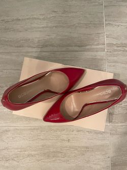 BCBGeneration Red Patent Leather Pointed-Toe Heels