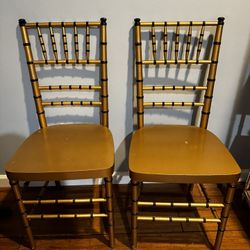 Gold and Black Dining Chairs