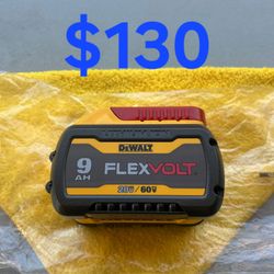 $130 New Dewalt Flexvolt 9.0ah Battery ( 60-Volt / 20-Volt )