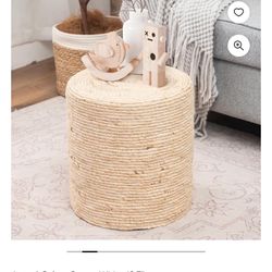 Straw Ottoman 