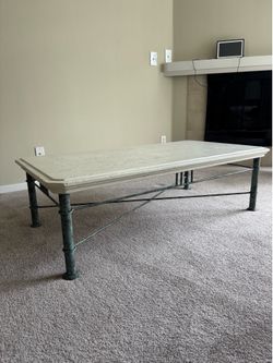 Textured Stone Top Coffee Table