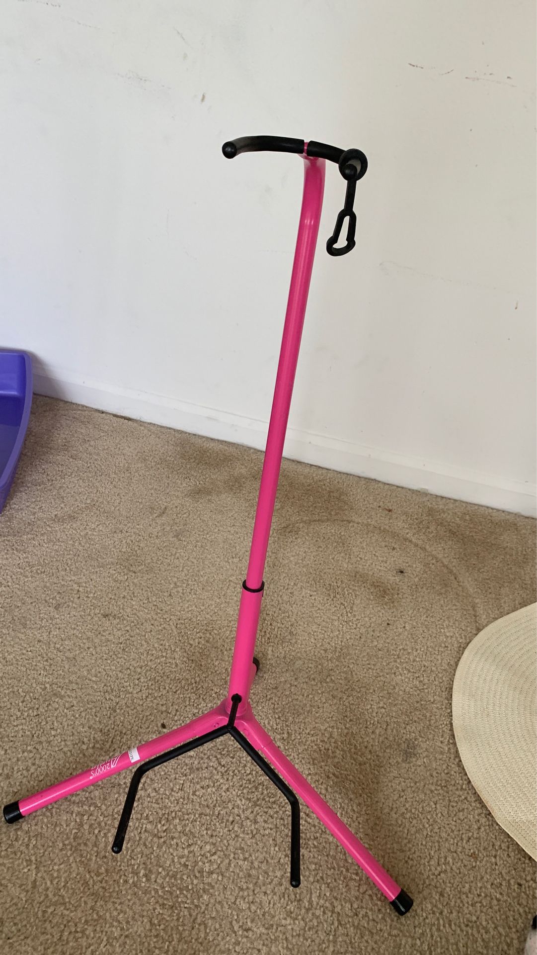 Pink guitar stand