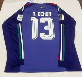 Adidas Mexico goalkeeper purple blue long sleeve Guillermo Ochoa jersey