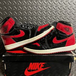 Jordan 1 Retro Patent Bred Size 8 Men’s Shoe Sneaker 9.5 Women 