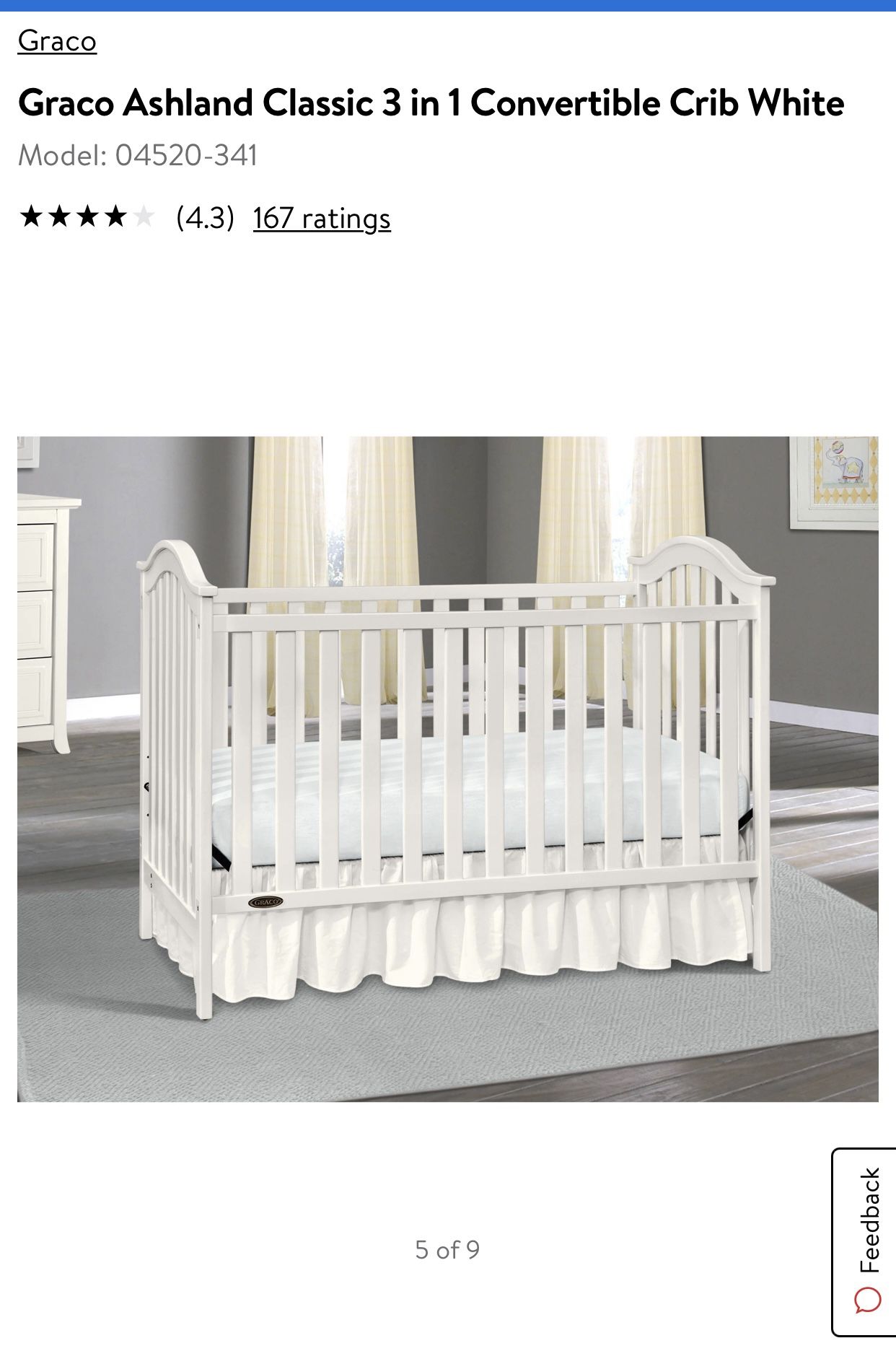 Baby Crib And Crib Mattress For Sale