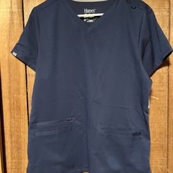 Hanes Navy Women’s Scrub Top