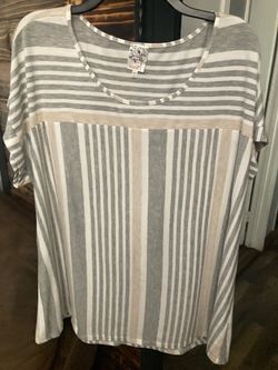 Naif Striped Short Sleeve Top 2X