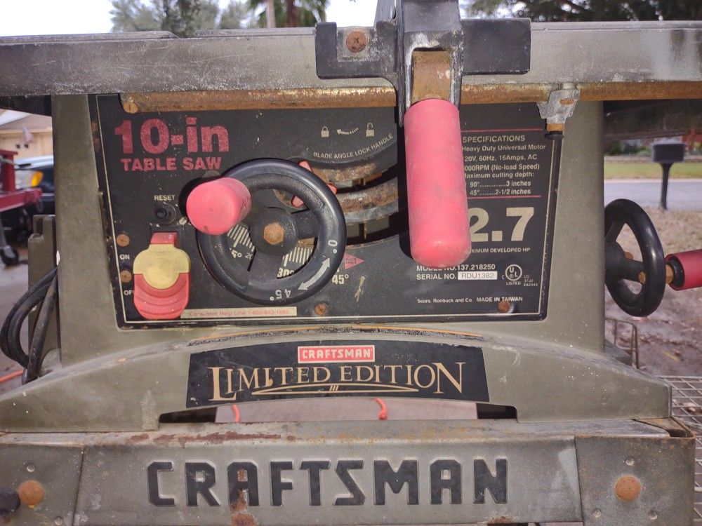 Table Saw. Craftsman Limited Edition
