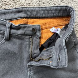 (2) Youth Boys Size 8 Fleece Lined Grey Pants 