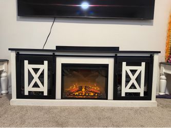 TV Console with Electric Fireplace