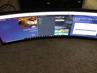 Like new, 43” SAMSUNG Super Ultra-Wide CURVED Monitor! CJ89