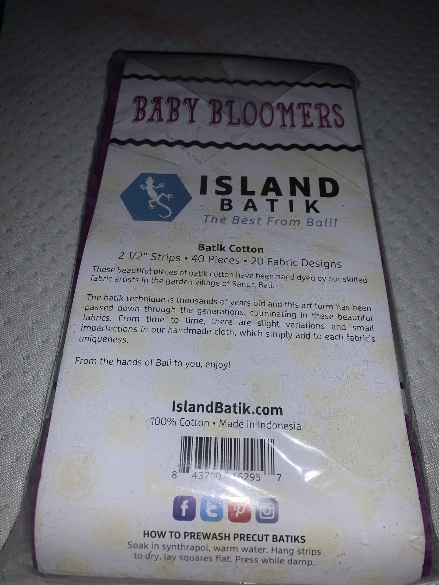 Fabric Island Batiks Baby Bloomers Fabric Strips