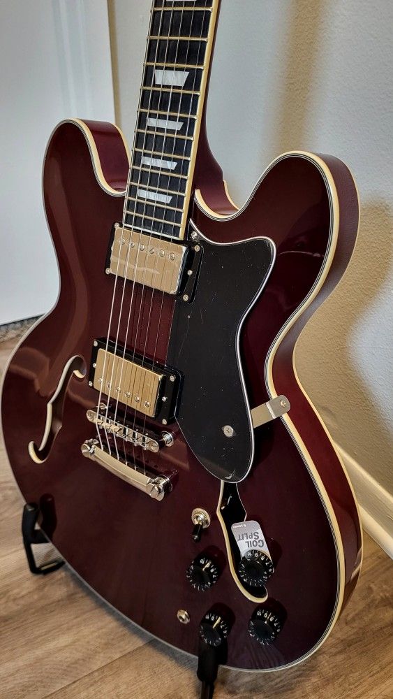 Donner DJP 1000 Semi Hollow Body Electric Guitar Jazz
