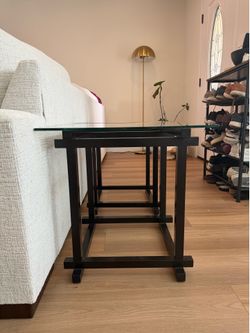Glass End Tables x2