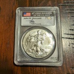 2014 Silver eagle First Strike MS70