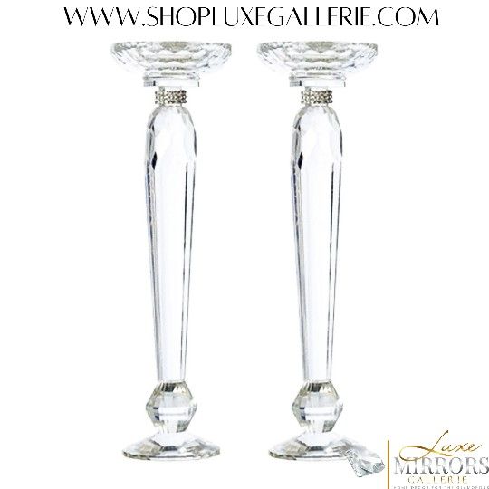 Set of 2 Glass Bracelet Candleholders