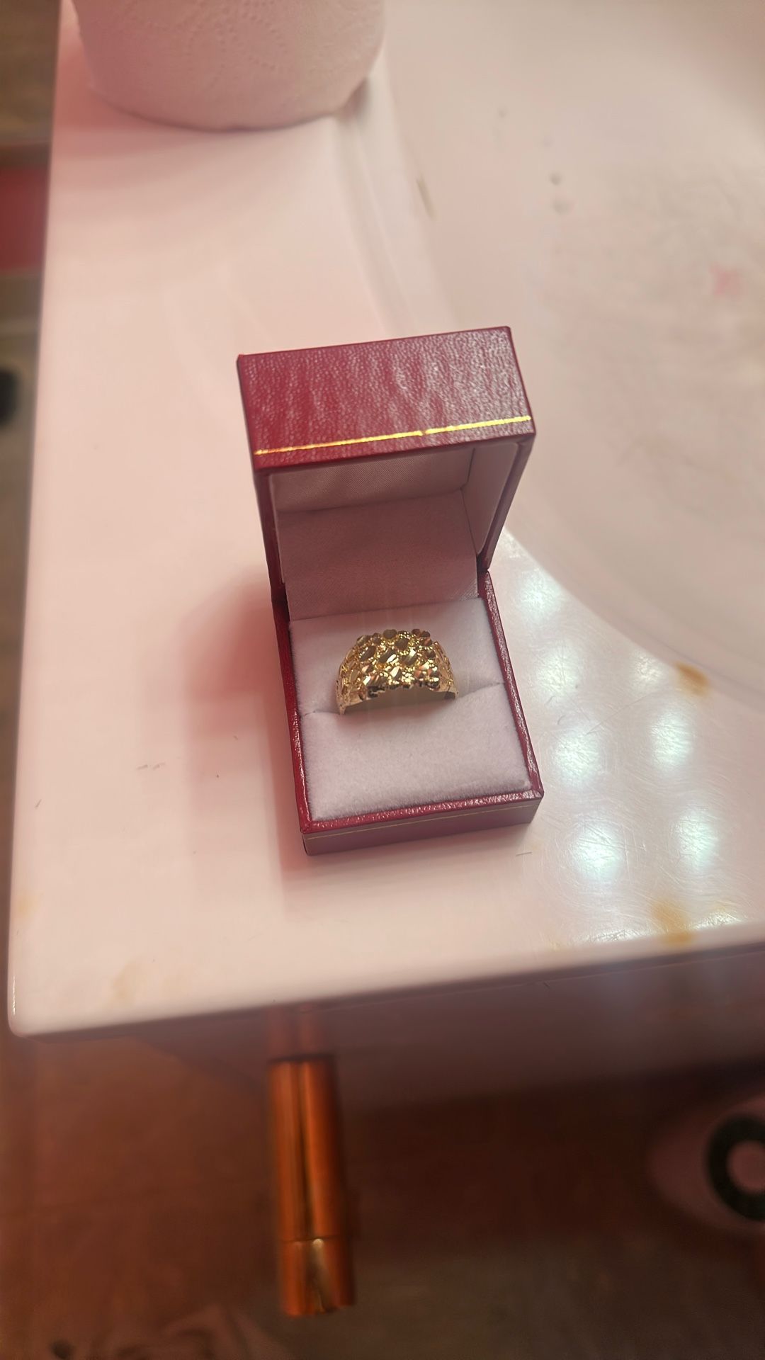14 Karat Real Gold Nugget Ring