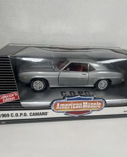ERTL American Muscle 1969 Silver COPO CAMARO 1/18 Diecast #1/2500  HTS