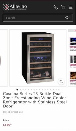 Allavino Cascina 28-Bottle Dual Zone Wine Cooler