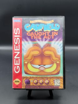 Sega Genesis Garfield Caught In The Act ( Tested & Working  ) NFR Variant No Manual