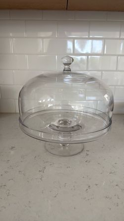Glass cake tray