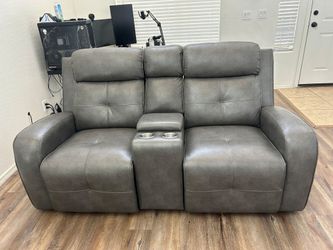 2 seater leather recliner couch.