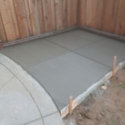 Cement finishing, construction work