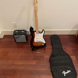 Squier Sonic Stratocaster Electric Guitar Pack With Frontman 10G Amp