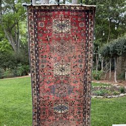 Vintage Persian Rug Approx. 3.5’ X 8’