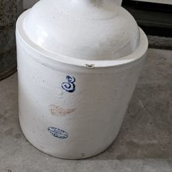 Red Wing Union Stoneware Co 3 Gallon Crock Jug Antique 