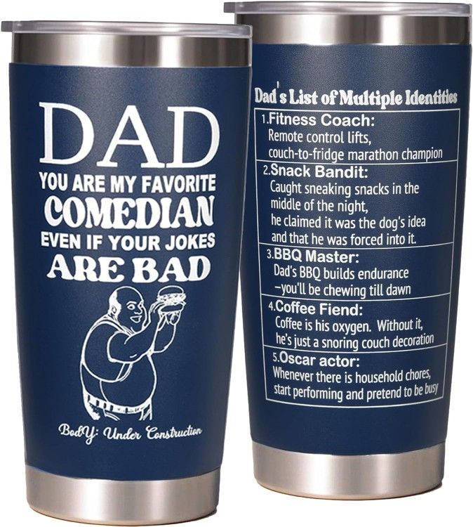 New Funny Tumbler Stainless Steel 20 ounces Navy Blue