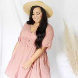 By together womens blush babydoll dress