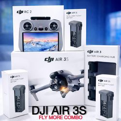 🚁 BRAND NEW DJI Air 3S Drone Fly More Combo – Sealed Bundle + 3 Batteries 🔥