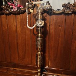 Antique Free Standing Brass Telephone