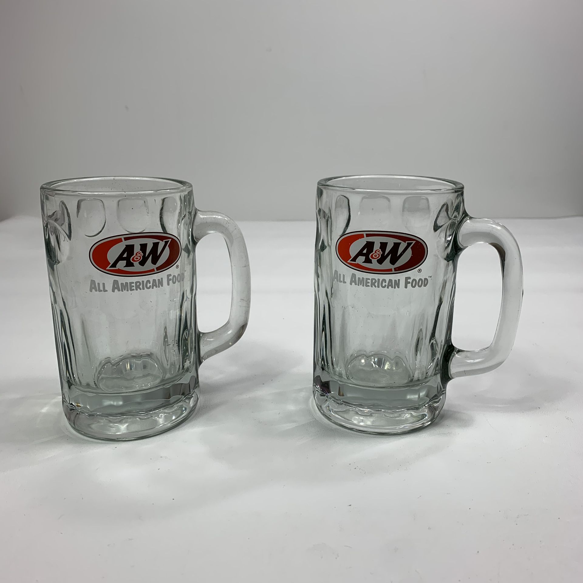 Vintage a and W root beer mugs glasses