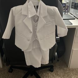 Baptism Outfit Toddle White Suit