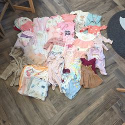  0-3 Mo & Newborn Baby Girls  Clothes Ollie Swaddle 50+ Pc Bundle