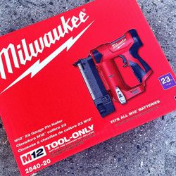 Milwaukee M12 12-Volt 23-Gauge 23g Lithium-Ion Cordless Pin Nailer (Tool-Only)  $149  New