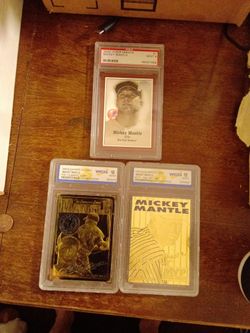 Mickey Mantle Graded Baseball Card Lot of 3
