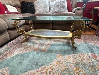 Traditional Glass top Coffee table